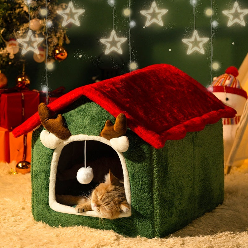 Christmas Plush Cat Nest