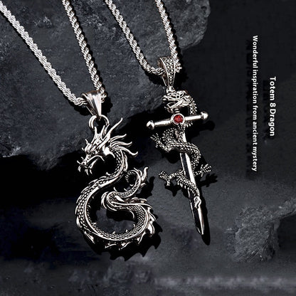 Dragon Sword Pendant Necklace