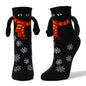 Magnetic Hand-Holding Christmas Socks