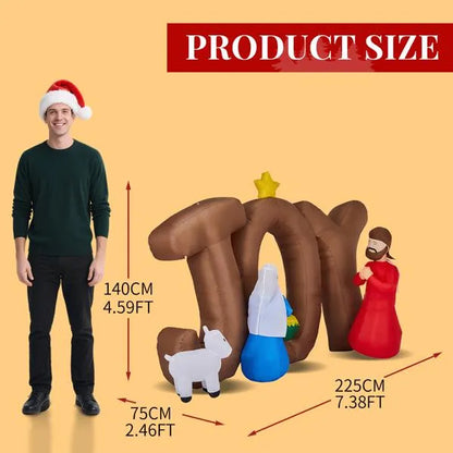 Joy Nativity Scene w/Built-in LED Lights Inflatable