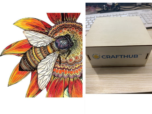 Sunflower & Bee Wooden Puzzle Collection