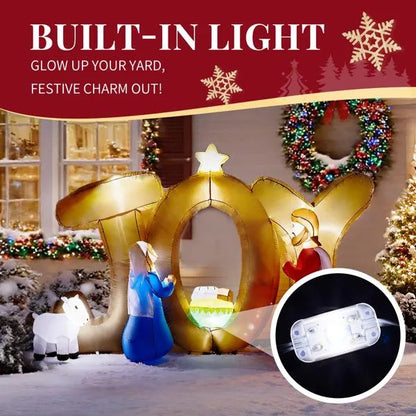 Joy Nativity Scene w/Built-in LED Lights Inflatable