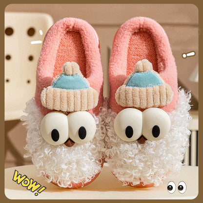 Cartoon Bearded Santa Claus Christmas Slippers