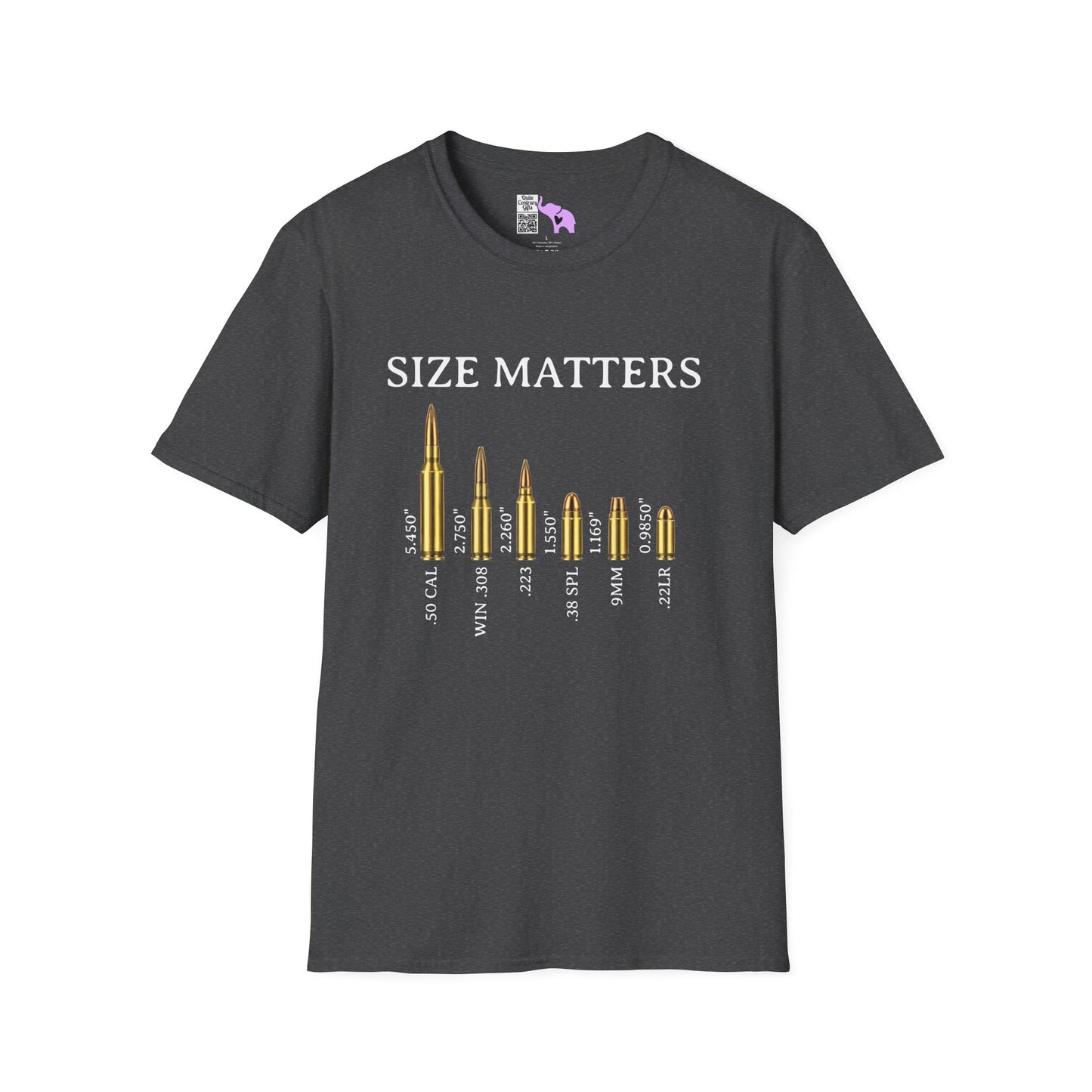 Size Matters (Ammo) Adult T-shirt