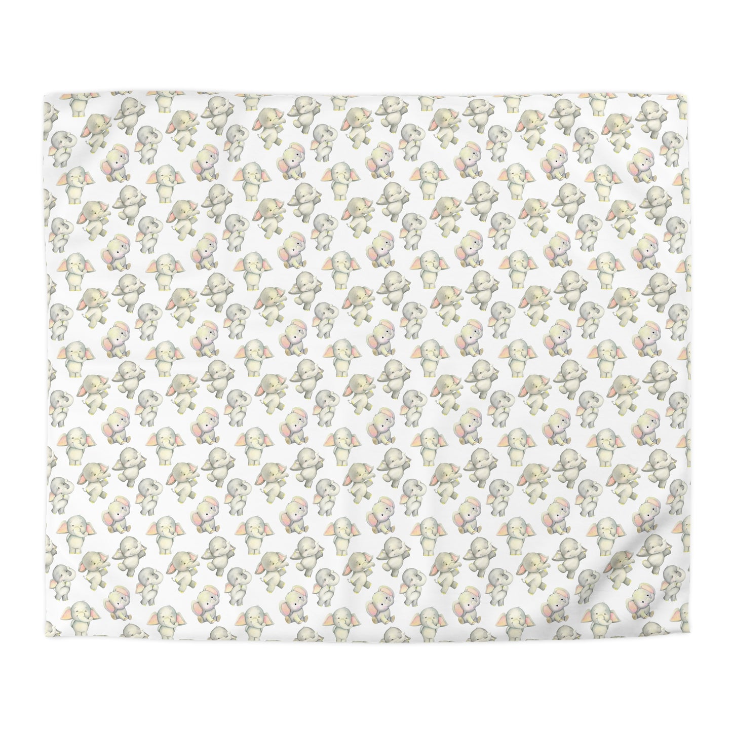 Dancing Elephants Microfiber Duvet Cover