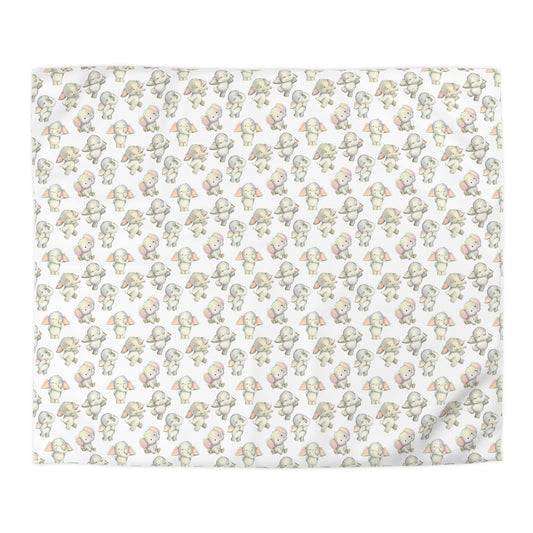 Dancing Elephants Microfiber Duvet Cover