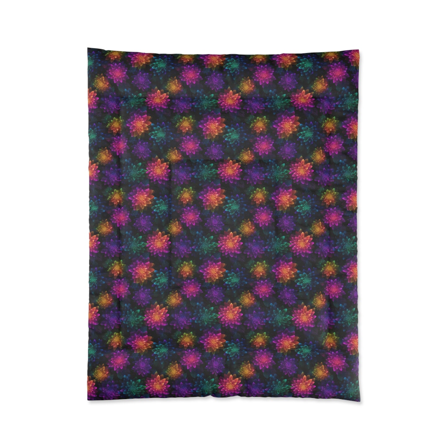 Neon Lotus Blooms Basic Bedding Set