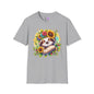 Flowery Sloth Adult T-shirt