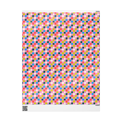 Bubblegum Grid Wrapping Paper