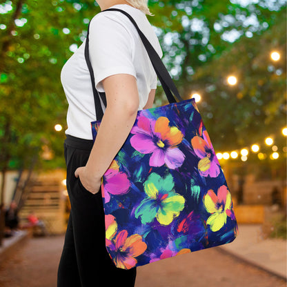 Watercolor Flowers Canvas Tote Bag