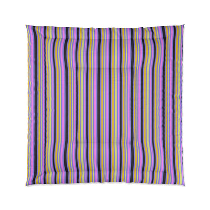 Midnight Pop Stripes Comforter