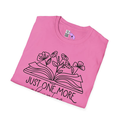 Just One More Chapter (Flowers and Open Book) Adult T-shirt
