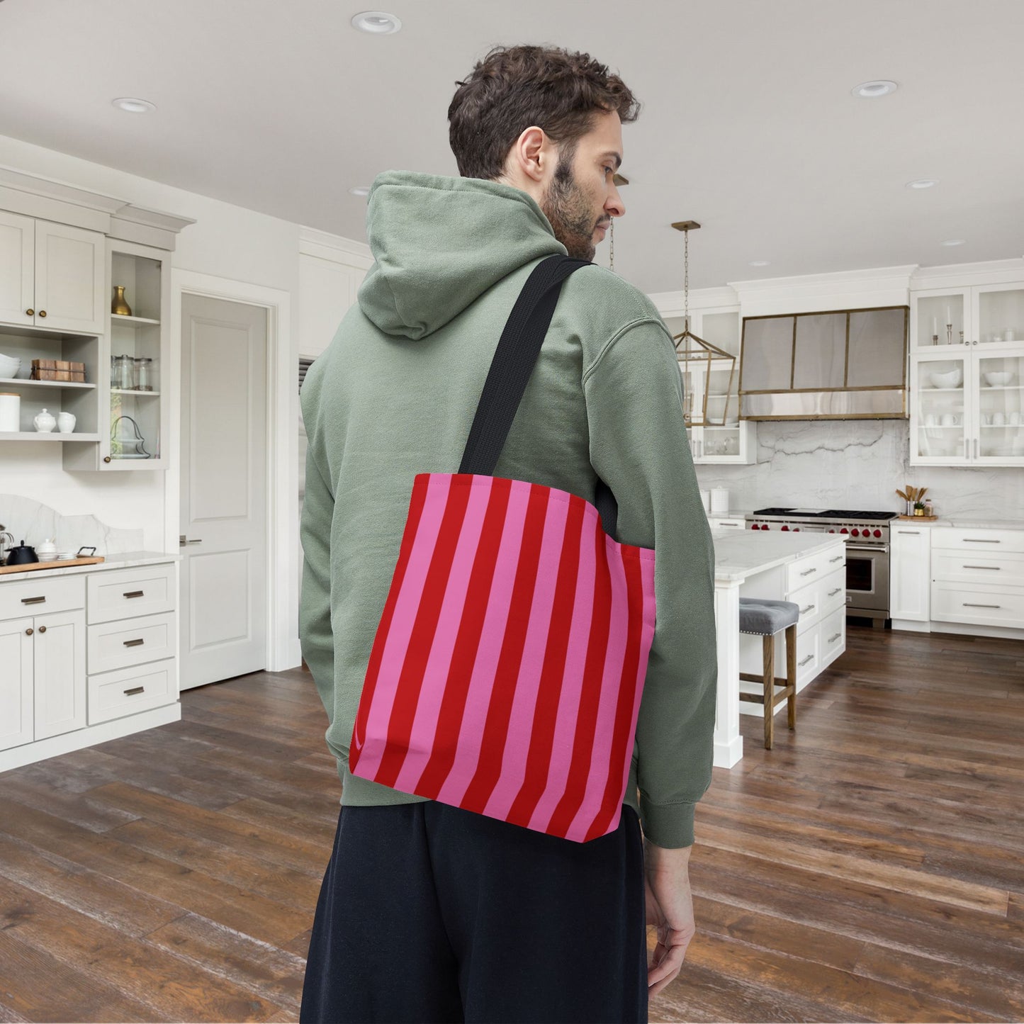 Be Mine Stripes Canvas Tote Bag