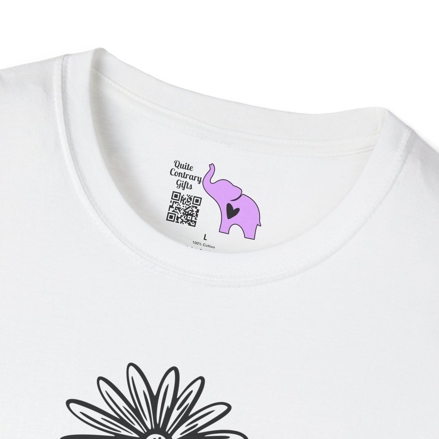 Blessed (Vertical, Floral) Adult T-shirt