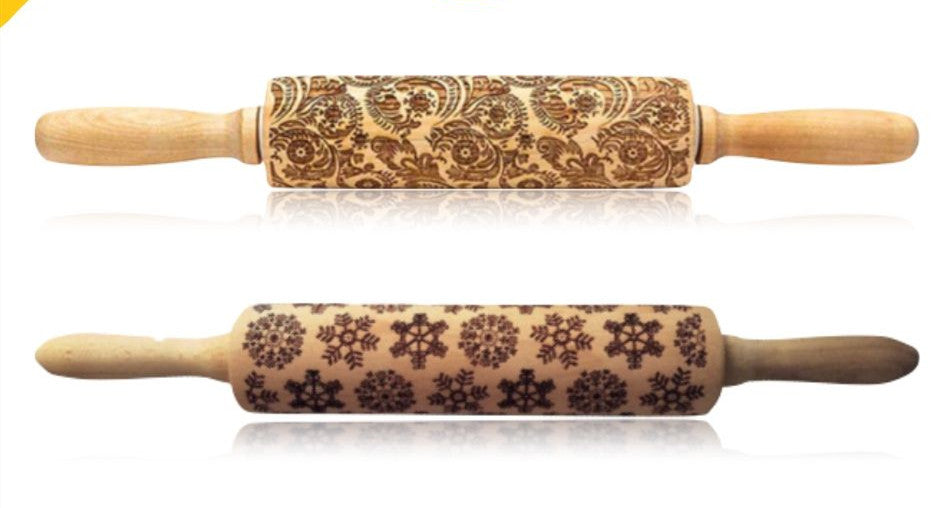 Decorative Embossed Rolling Pins for Baking