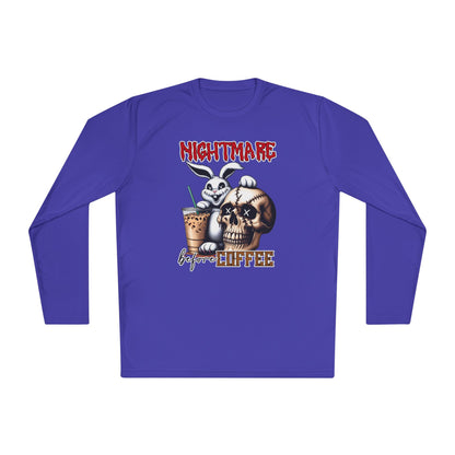Nightmare Before Coffee (Voodoo Bunny w/Skull) Adult Long Sleeve Tee