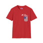 American Flag Pocket Gun Adult T-shirt