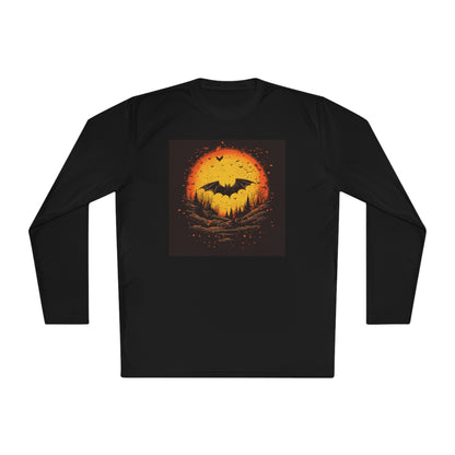 Creepy Bats Over Moon 6 Adult Long Sleeve Tee