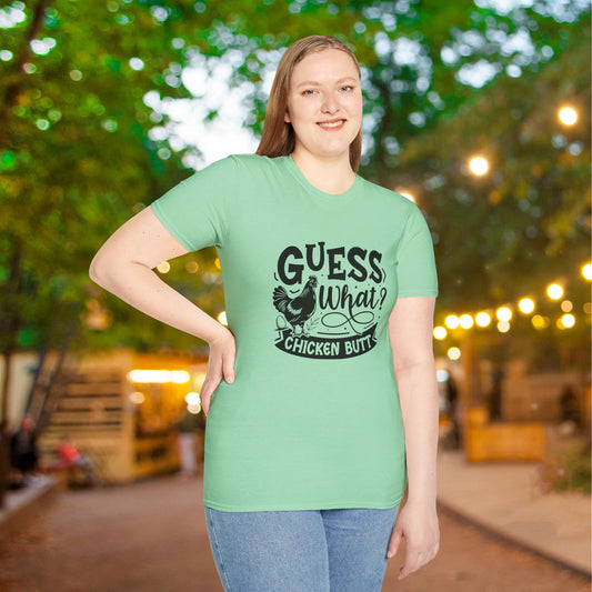 Guess What? Chicken Butt Adult T-shirt