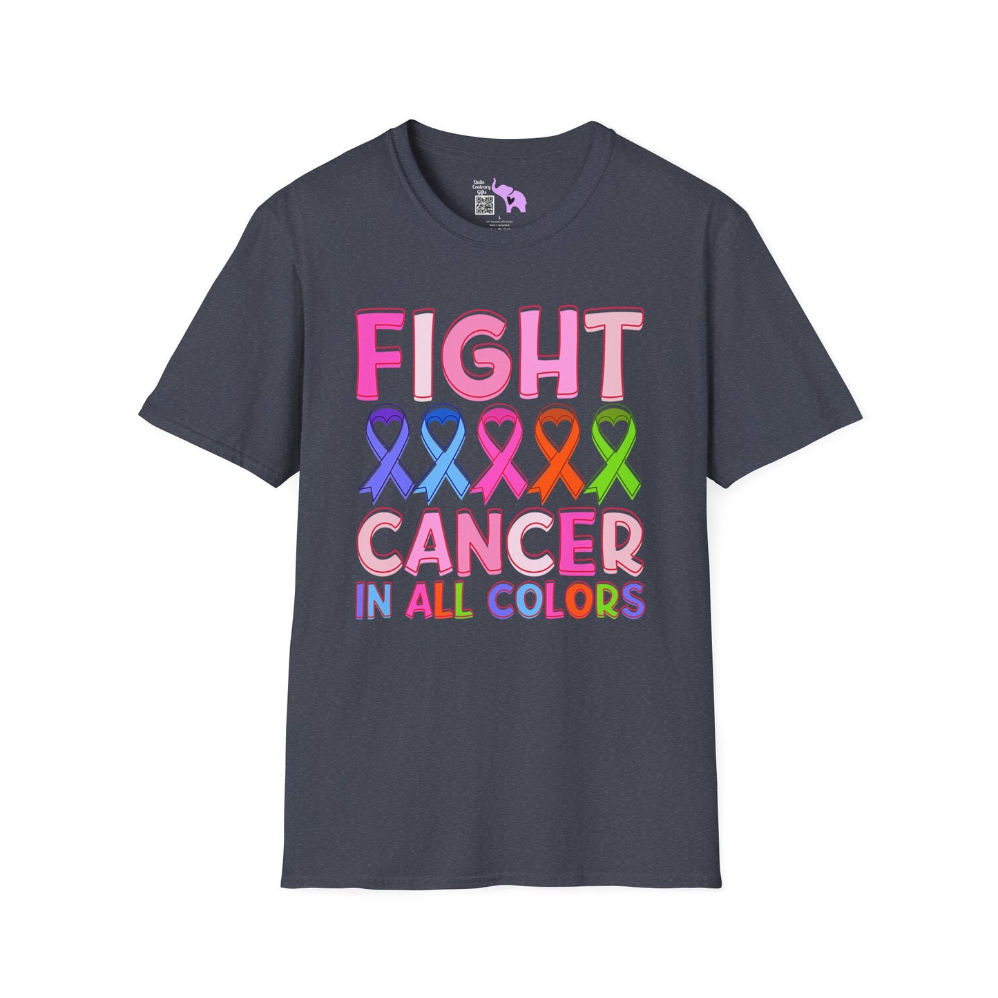 Fight Cancer in All Colors 6 Adult T-shirt