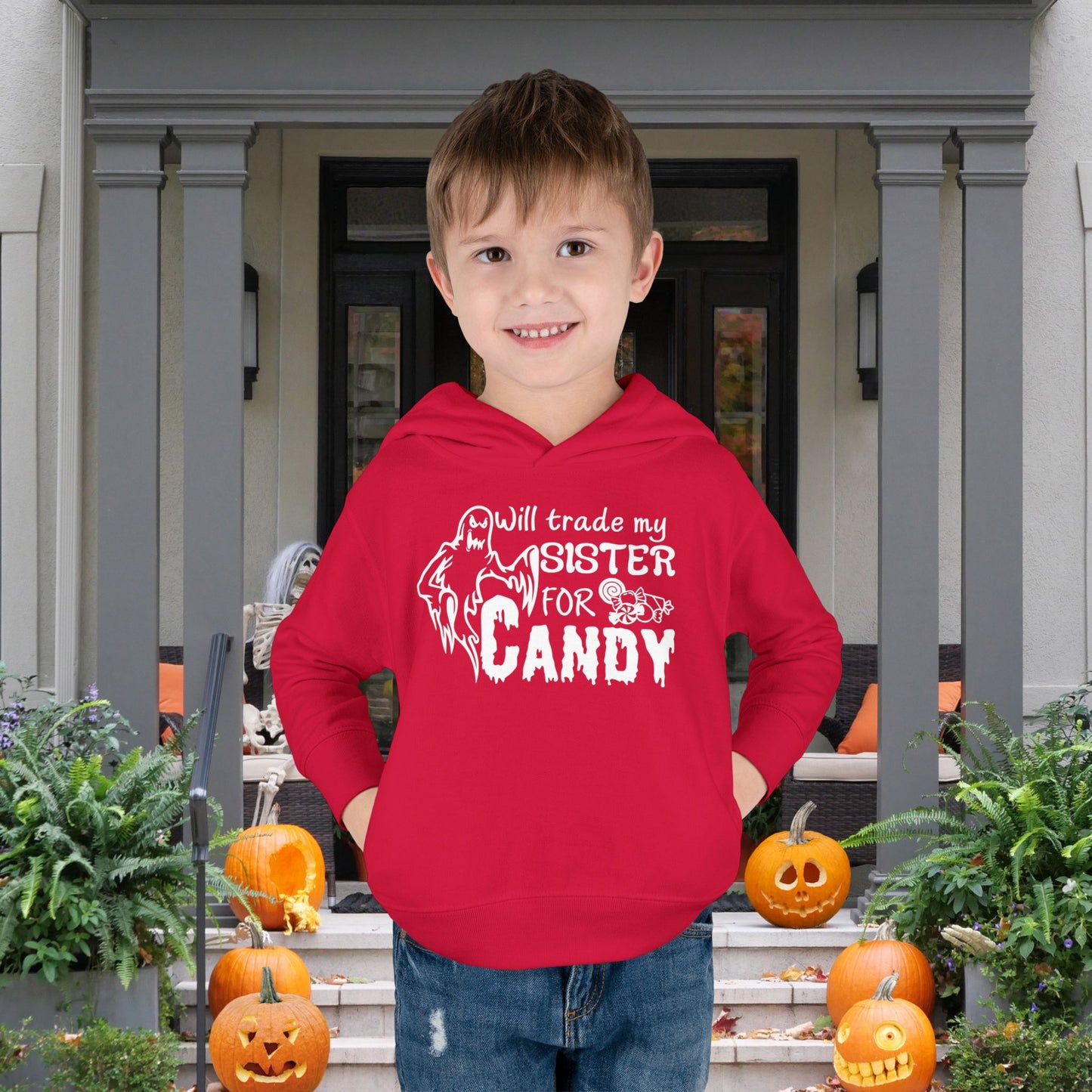 Will Trade My Sister For Candy Toddler Hoodie