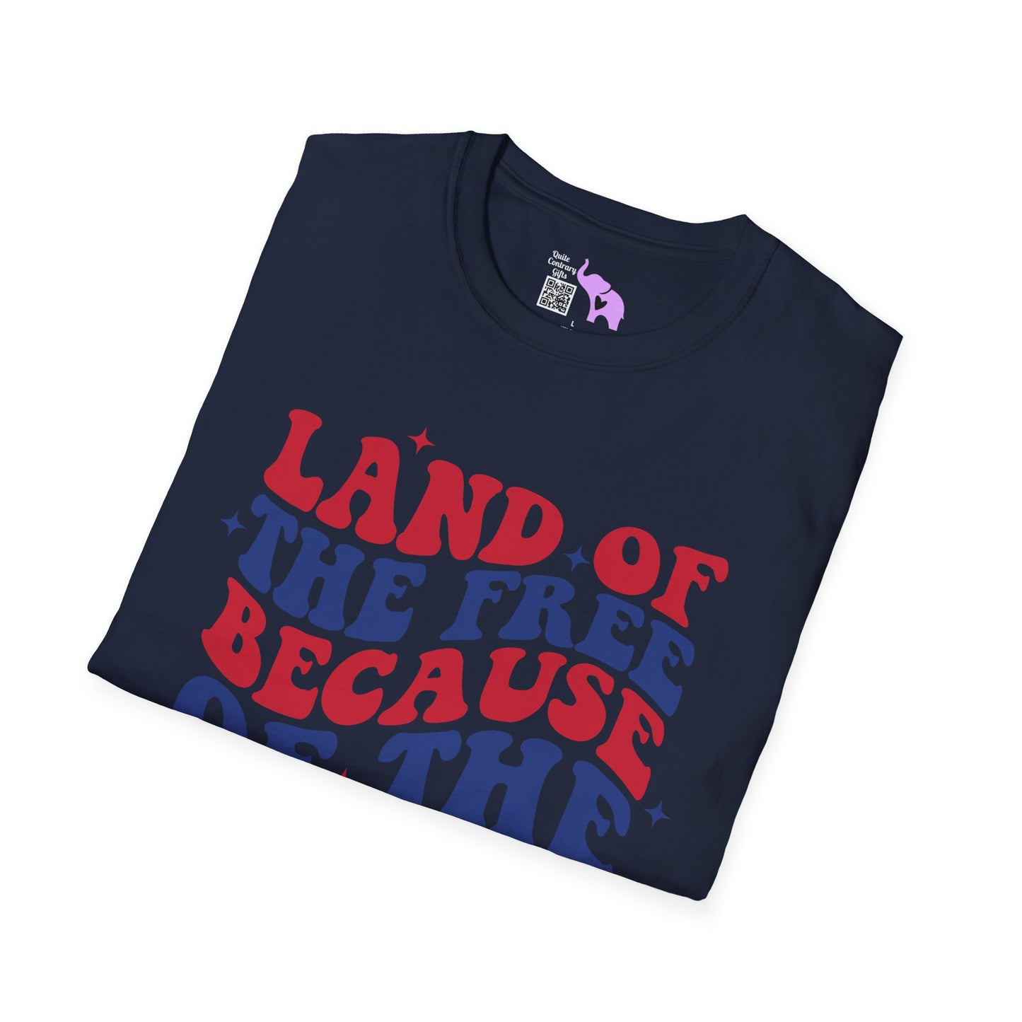 Land of the Free Because of the Brave Adult T-shirt