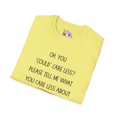 Couldn't Care Less Grammar T-shirt