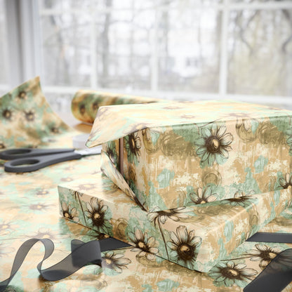 Worn Meadow Daisies Wrapping Paper