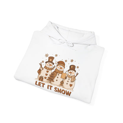 Let It Snow (Snowmen Trio) Adult Heavy Blend™ Hoodie