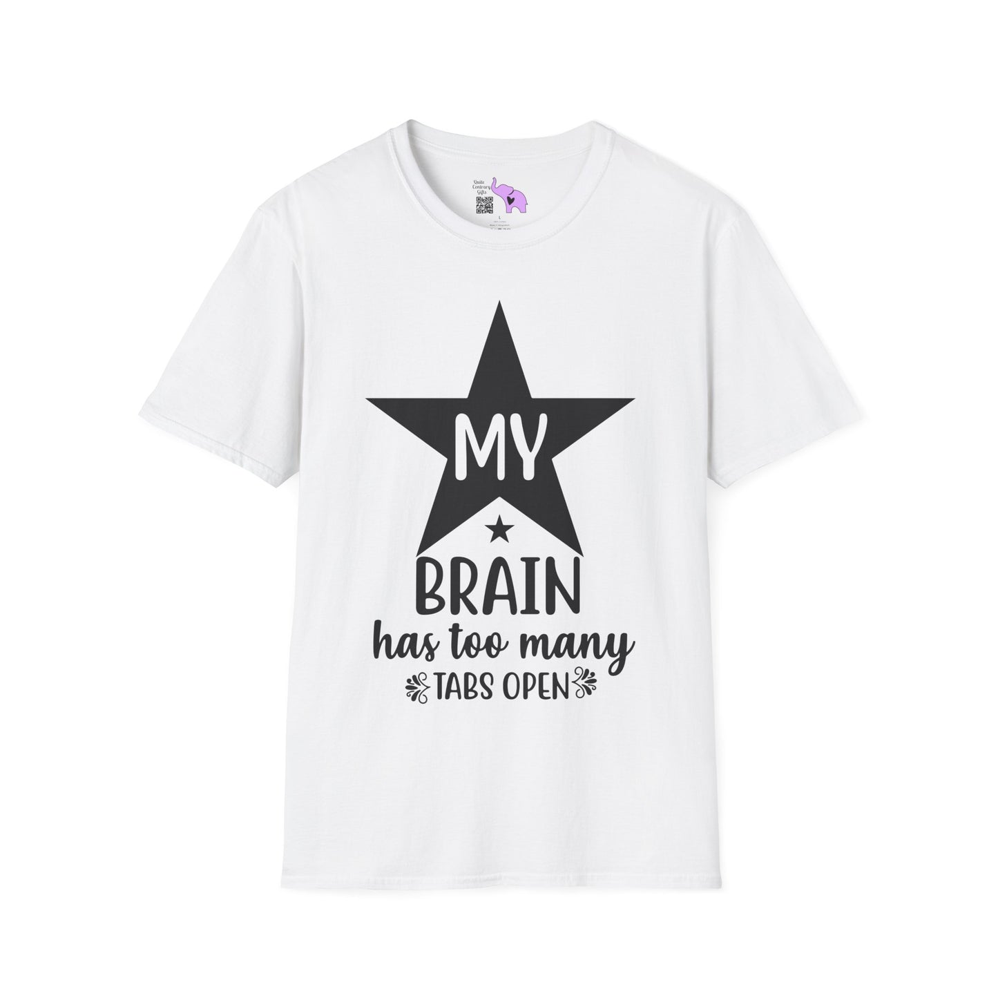 My Brain Has Too Many Tabs Open (Star) Adult T-shirt