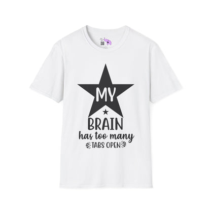 My Brain Has Too Many Tabs Open (Star) Adult T-shirt