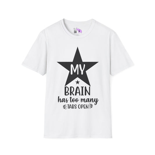 My Brain Has Too Many Tabs Open (Star) Adult T-shirt