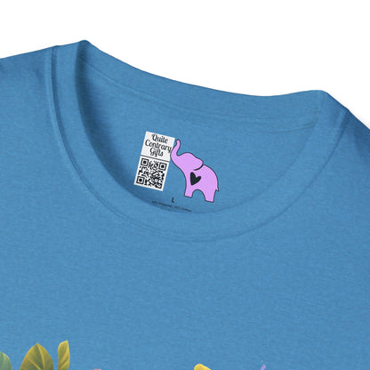 Colorful Flowers/Heart Kitten Adult T-shirt