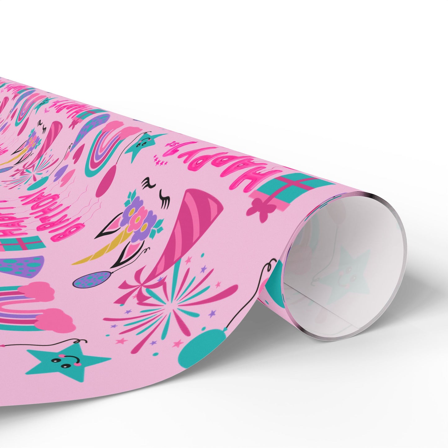 Girls 1st Birthday Wrapping Paper