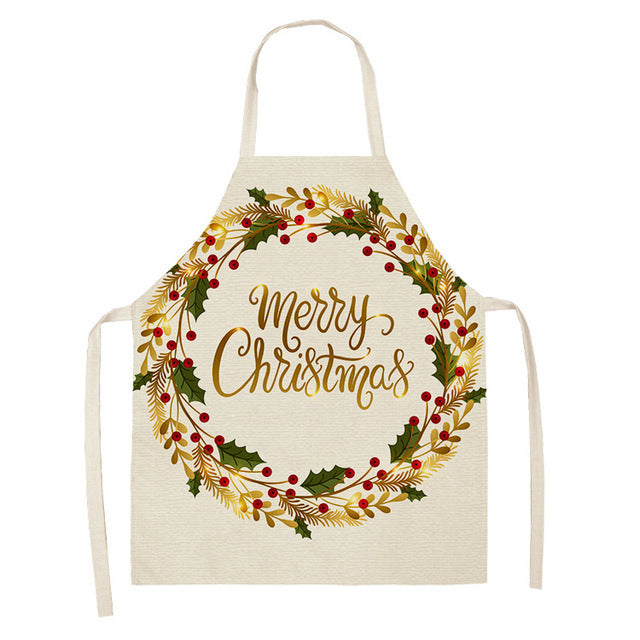 Christmas Series Cotton And Linen Aprons Variety