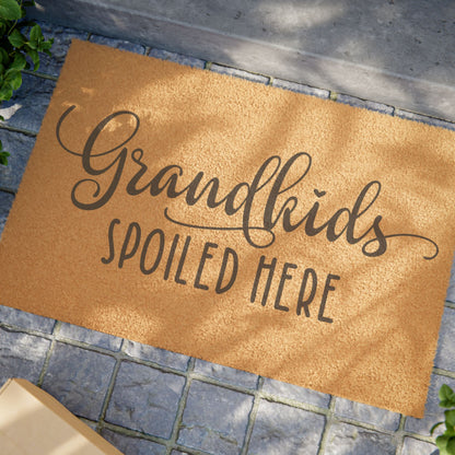 Grandkids Spoiled Here Coconut Fiber Doormat