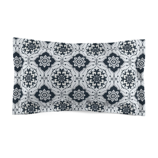 Lisbon Noir Microfiber Pillow Sham