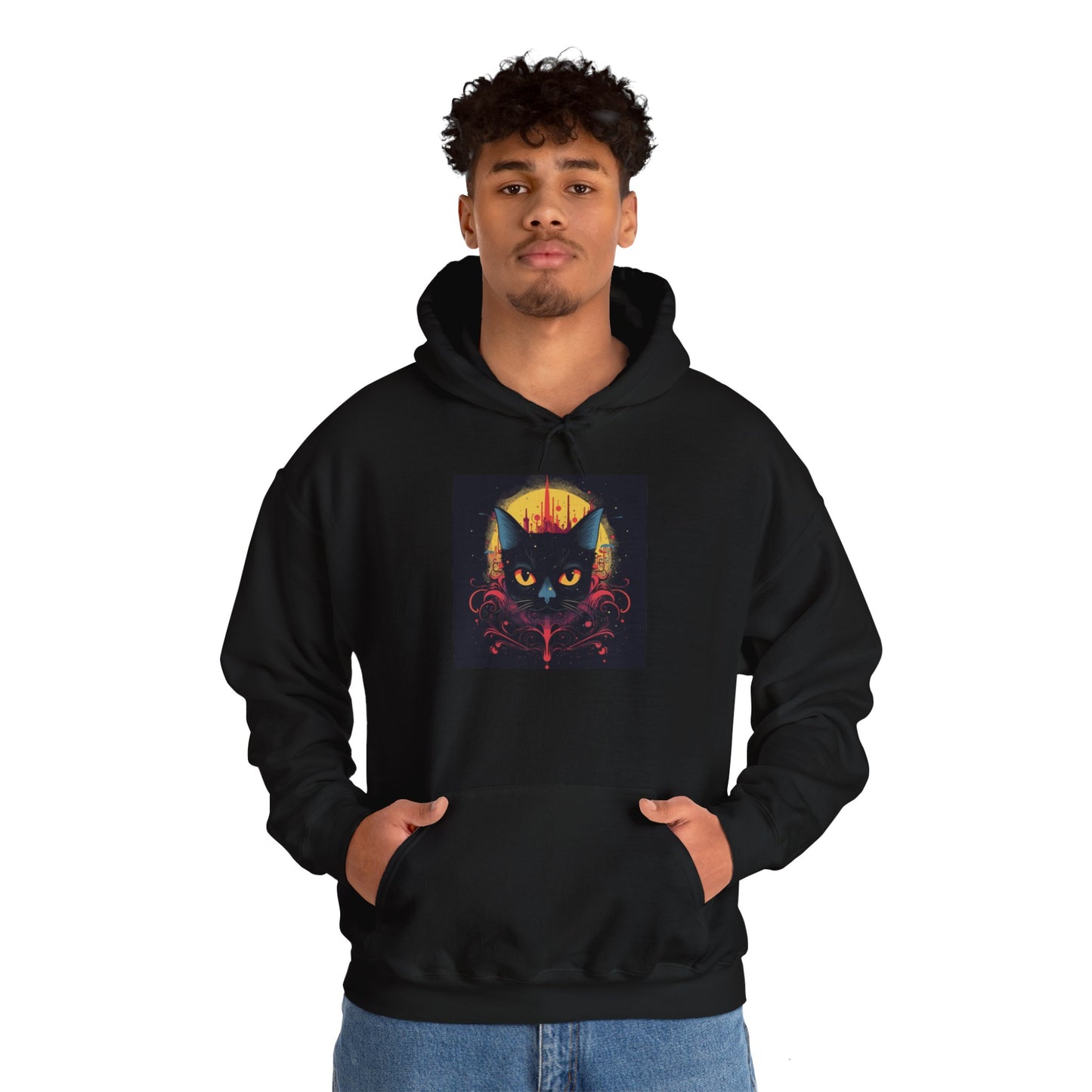 Creepy Black Cats 11 Heavy Blend™ Hooded Sweatshirt