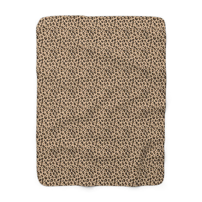 Cheetah Print Sherpa Fleece Blanket