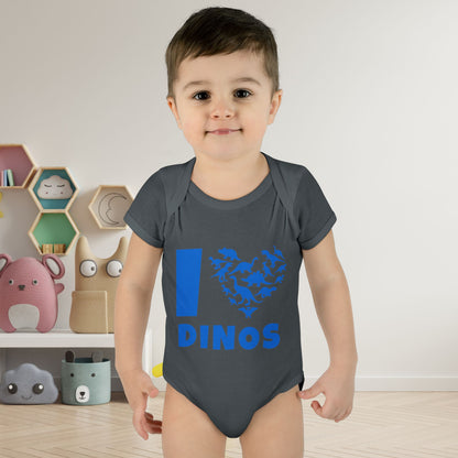 I Love Dinos (Dino Heart) Infant Baby Rib Bodysuit
