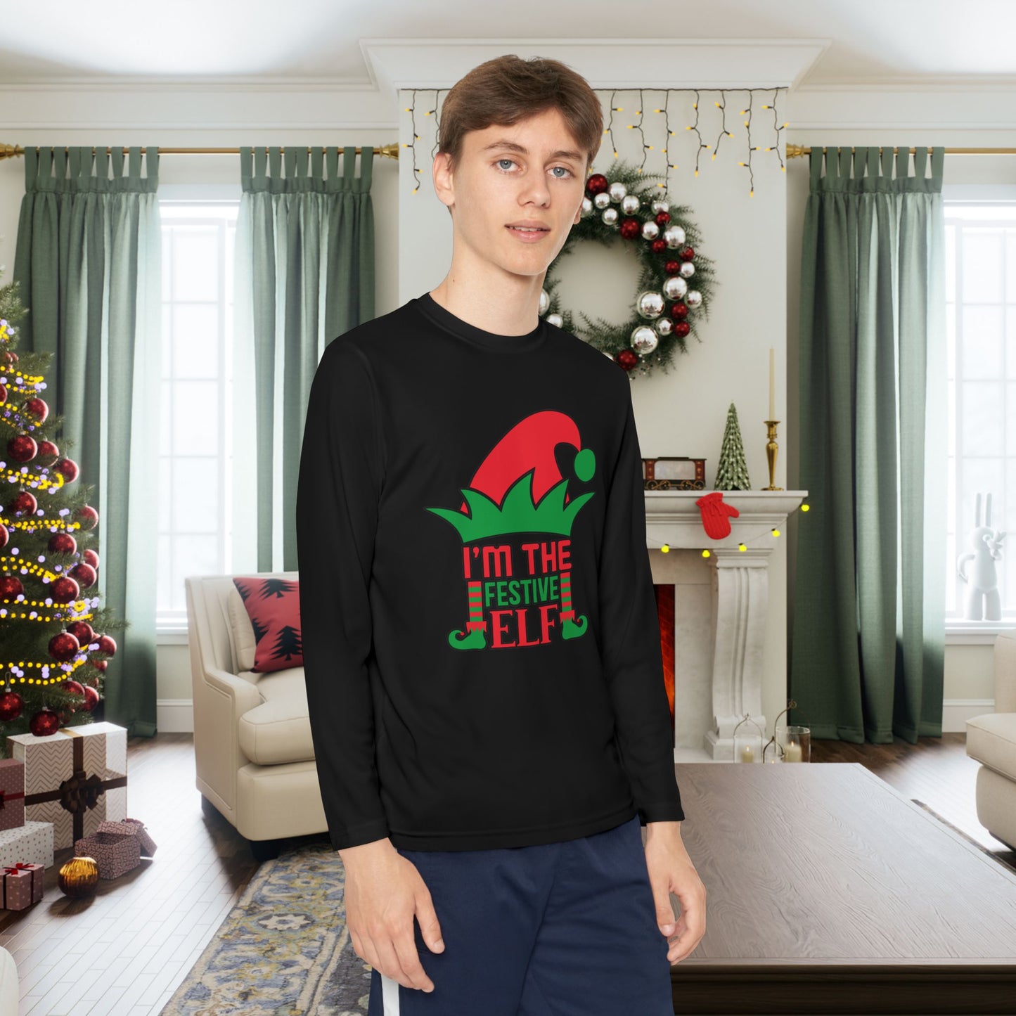 I'm The Festive Elf Youth Long Sleeve Tee