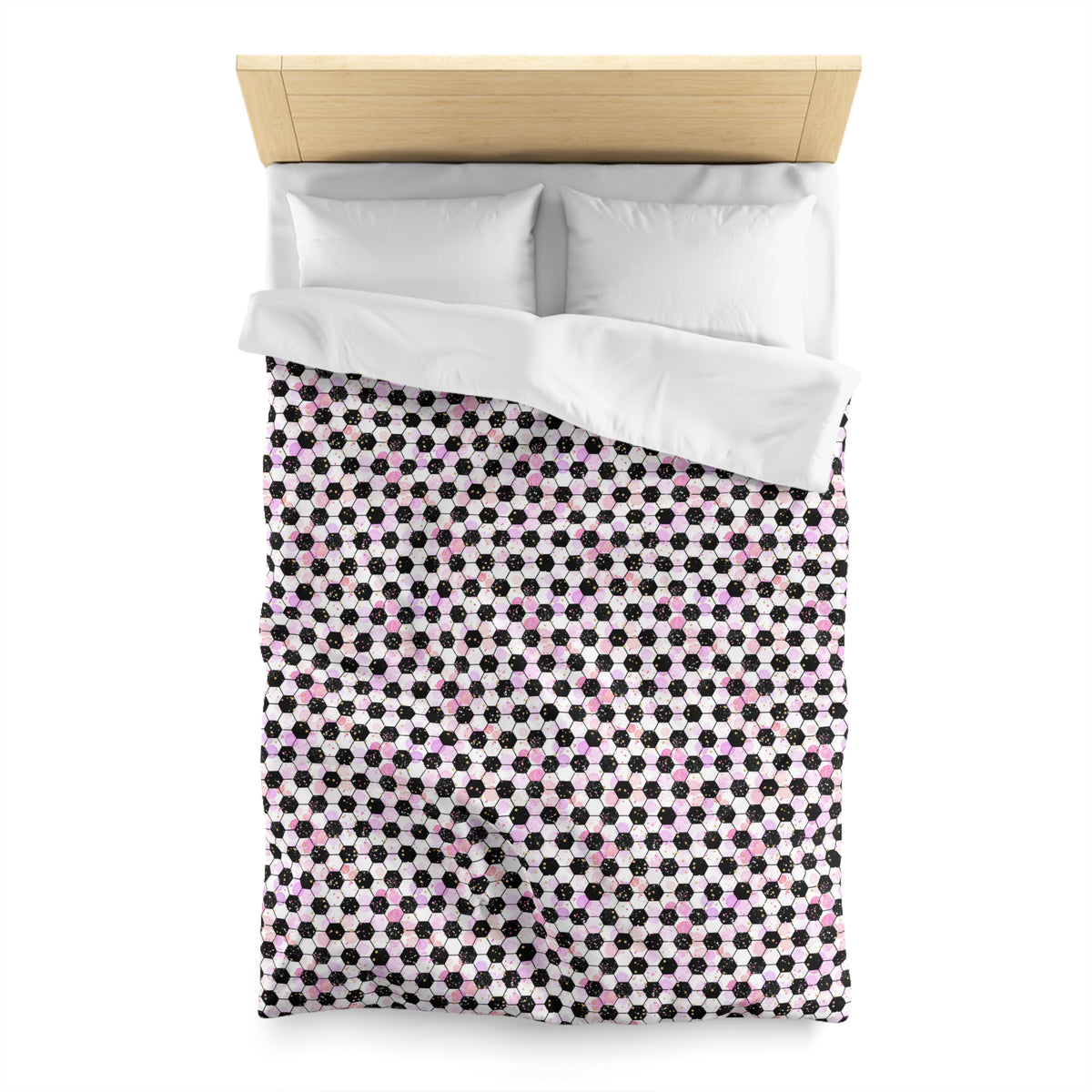 Pink Soccer Fever Microfiber Duvet Cover