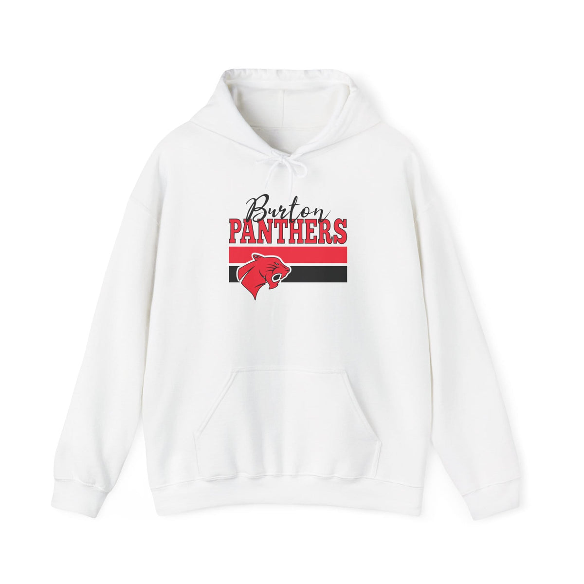 Burton Panthers w/Mascot & Stripes Adult Heavy Blend™ Hooded Sweatshirt