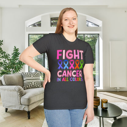Fight Cancer in All Colors 6 Adult T-shirt