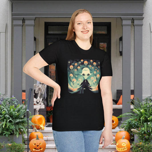 Creepy Ghost 10 Adult T-shirt