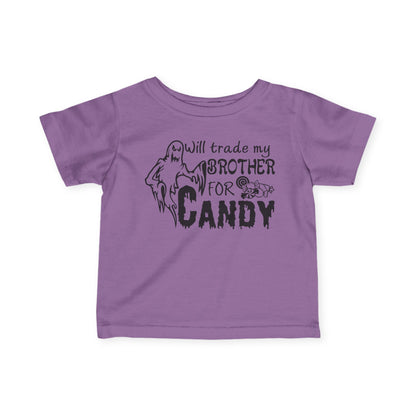 Will Trade My Brother for Candy (Ghost) Infant Soft T-Shirt
