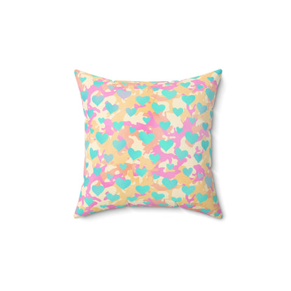 Sweetheart Camo Throw Pillow