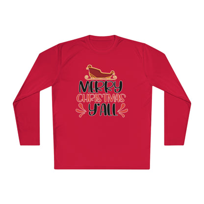 Merry Christmas Y'all Adult Long Sleeve Tee