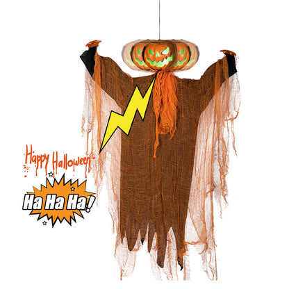 Ghostly Pumpkin Head Animatronic w/Sound Effects