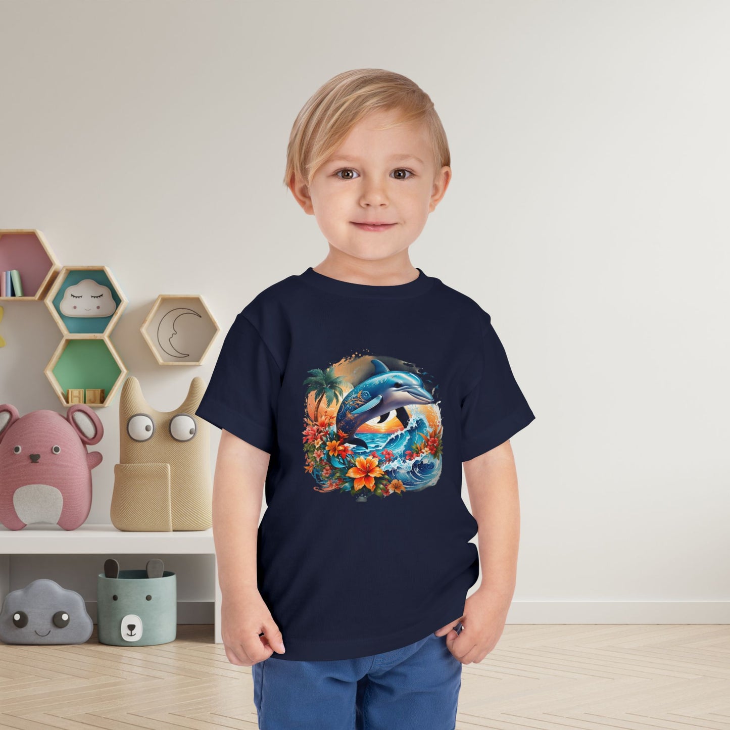 Tropical Dolphin Toddler Tee